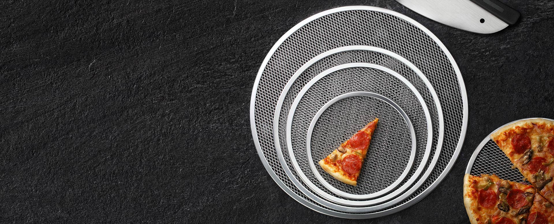 Ecrane de pizza din aluminiu
